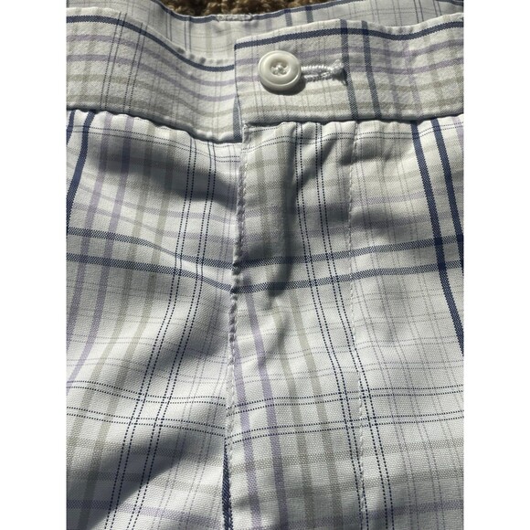 Men ’s PGA Tour PGA Plaid shorts 34 Pro Series Button shorts Purple - Picture 4 of 12
